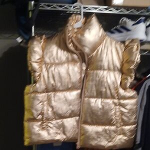Simply Southern Metallic Gold Puffer Vest